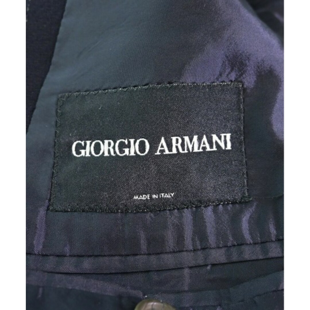 Giorgio Armani(ジョルジオアルマーニ)のGIORGIO ARMANI ビジネス 46(M位) 紺x白(ストライプ) 【古着】【中古】 メンズのスーツ(セットアップ)の商品写真