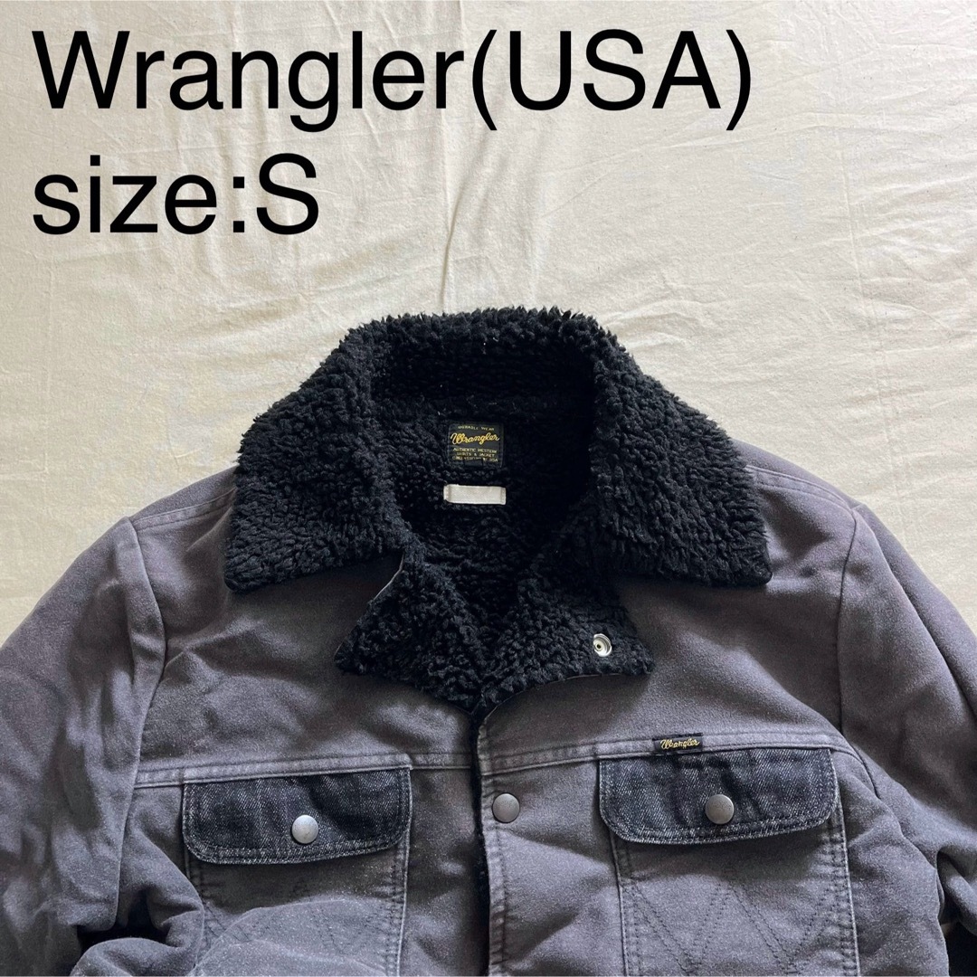 Wrangler(ラングラー)のWrangler(USA)ビンテージ裏ボアブラックデニムジャケット メンズのジャケット/アウター(Gジャン/デニムジャケット)の商品写真