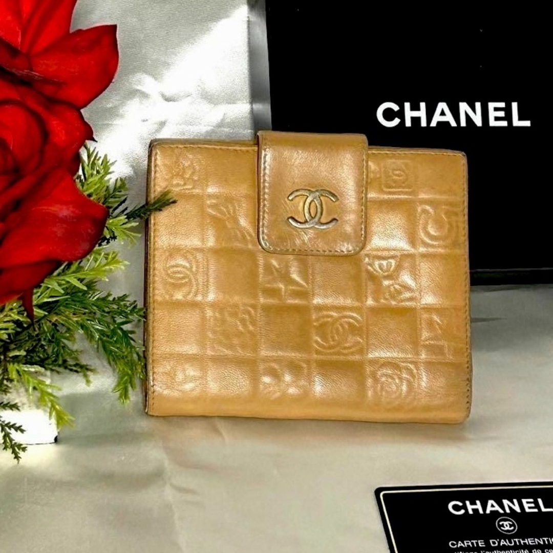 CHANEL(シャネル)のCHANEL シャネル アイコンライン Wホック コンパクトウォレット 二つ折り レディースのファッション小物(財布)の商品写真