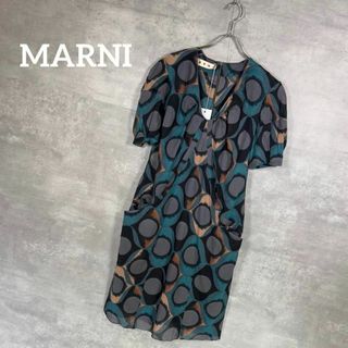 マルニ(Marni)の『MARNI』マルニ (40) 総柄 ワンピース(ロングワンピース/マキシワンピース)