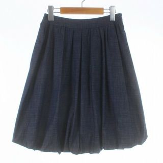 トゥービーシック(TO BE CHIC)のトゥービーシック バルーンスカート フレア ひざ丈 タック ストレッチ 38 S(ひざ丈スカート)