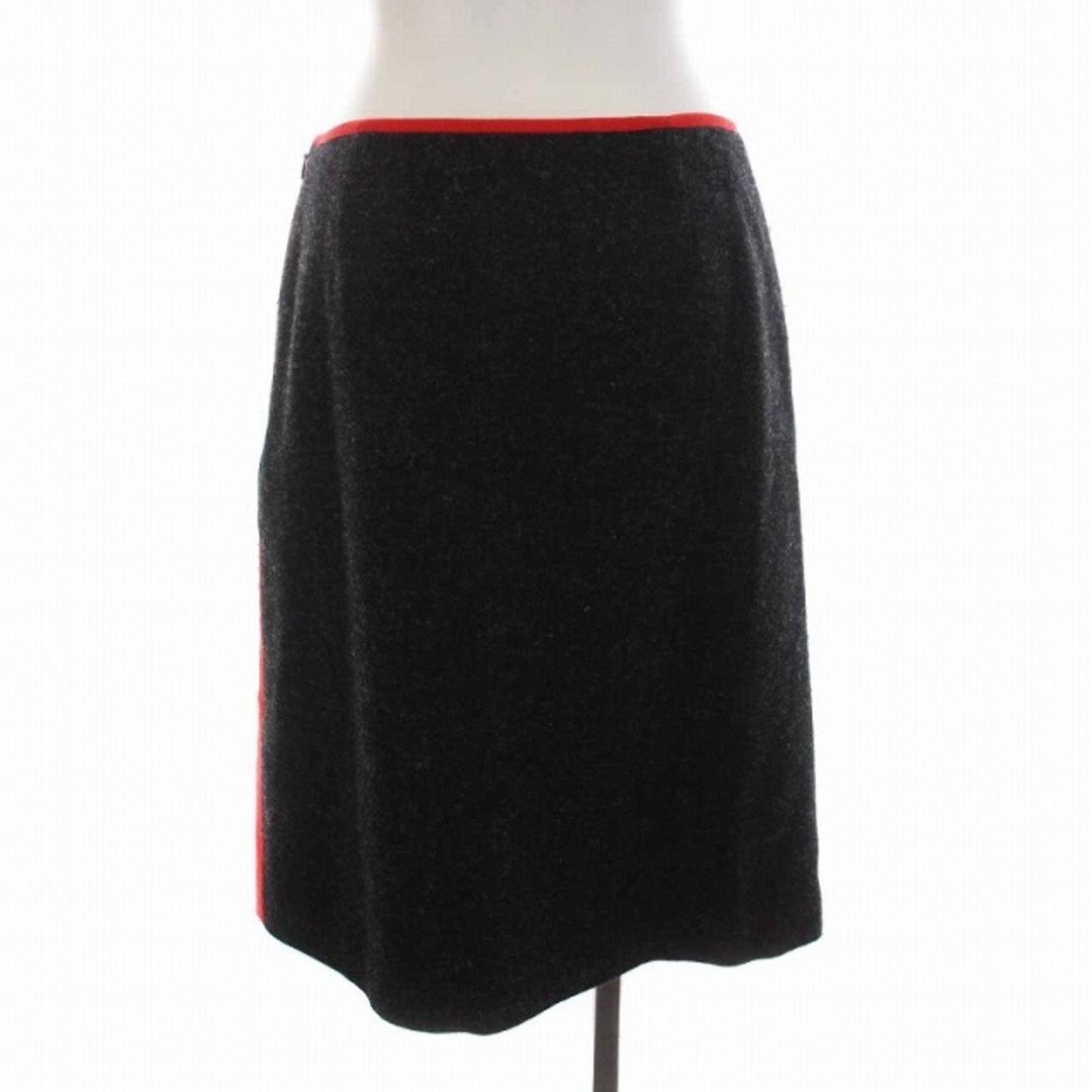 ポールスミスウィメン PS 台形スカート ひざ丈 ウール 40 M 赤 黒 レディースのスカート(ひざ丈スカート)の商品写真