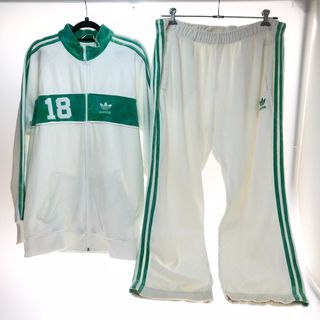 □□adidas Originals アディダスオリジナルス トレフォイルロゴベロア セットアップ SIZE 0 ATA001 ホワイト×グリーン(その他)