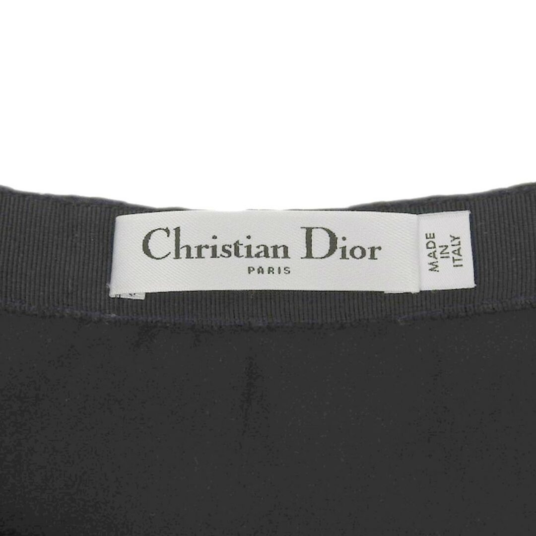 Christian Dior(クリスチャンディオール)のクリスチャンディオール 美品 Christian Dior クリスチャンディオール エンボス加工 タック スカート レディース ネイビー F34 F34 レディースのスカート(その他)の商品写真