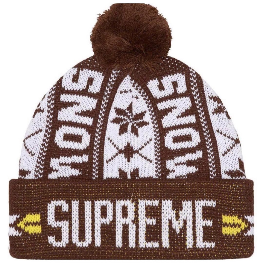 Supreme Snow Beanie ブラウンメンズ