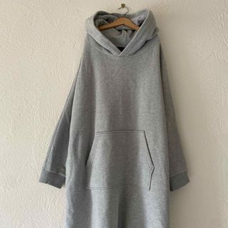 ディーホリック(dholic)の韓国服ビッグシルエット超オーバーサイズパーカーワンピース(ロングワンピース/マキシワンピース)