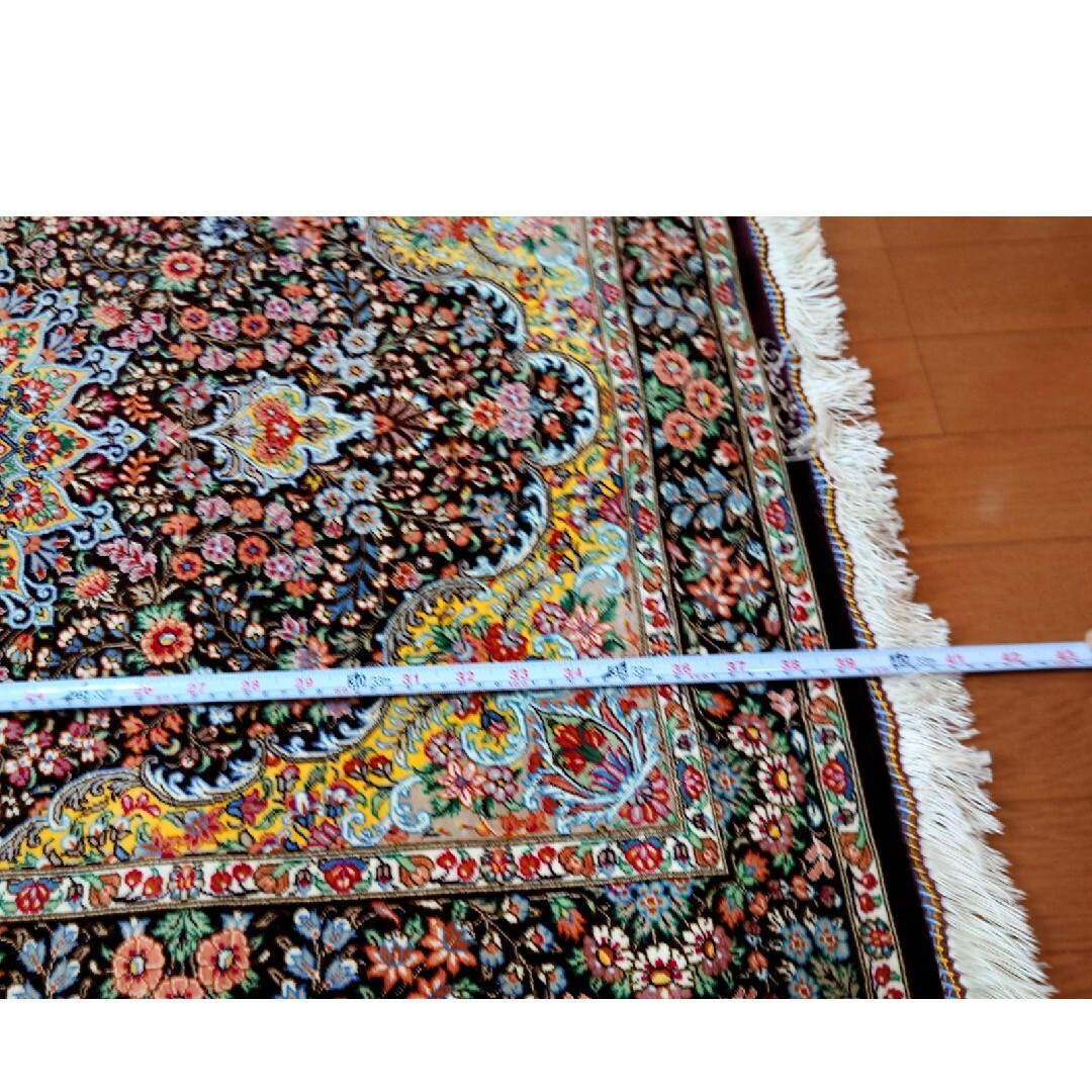 ペルシャ絨毯 クム産 シルク 未使用品ラグ/カーペット/マット