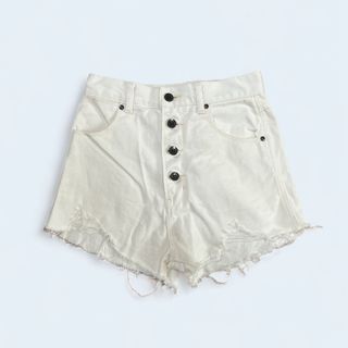 マウジー(moussy)のmoussy ダメージ ショートパンツ ホワイト(ショートパンツ)