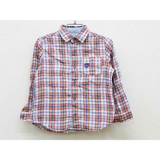 ミキハウス(mikihouse)の【春物 新入荷!】▼ミキハウス/MIKIHOUSE▼110cm リバーシブルシャツ 白×マルチ＆水色×白 【中古】 子供服 キッズ kids  男の子 春秋 tops 402042(シャツ/カットソー)