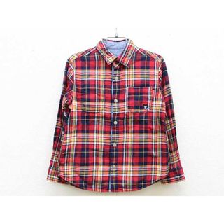 ミキハウス(mikihouse)の【春物 新入荷!】▼ミキハウスダブルB/MIKIHOUSE DOUBLE.B▼130cm リバーシブルシャツ 赤×紺×オレンジ＆青系 【中古】 子供服 キッズ kids  男の子 春秋冬 tops 402042(シャツ/カットソー)