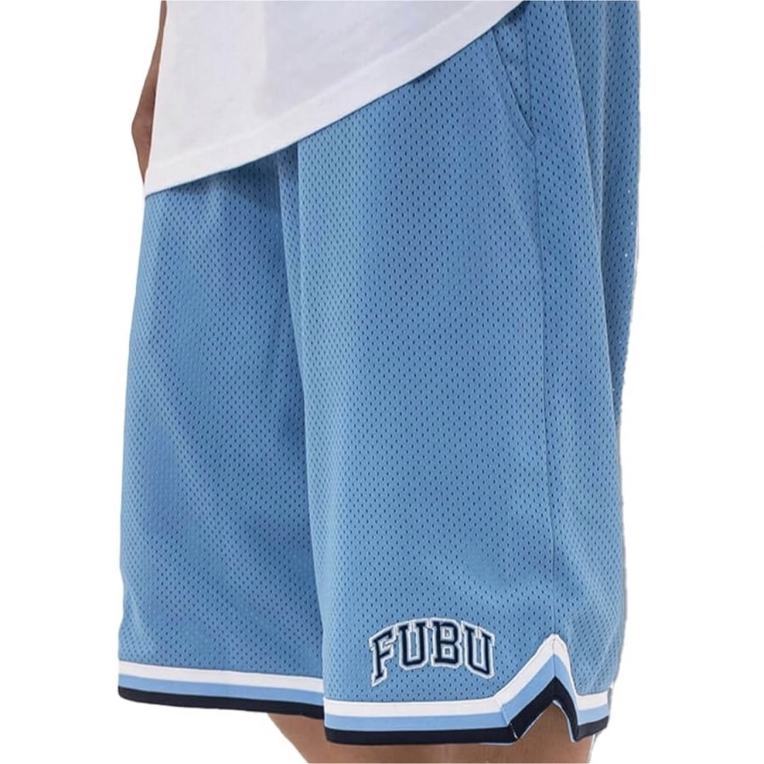 FUBU(フブ)の新品未使用 FUBU フブ バスケットボールパンツ サックス M メンズのパンツ(ショートパンツ)の商品写真