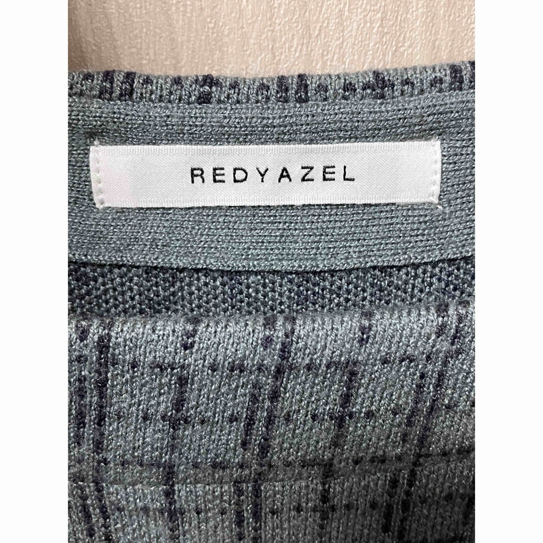 REDYAZEL(レディアゼル)の【美品】【韓国風】REDYAZEL ベルト付き　ミニワンピース　チェック　ニット レディースのワンピース(ミニワンピース)の商品写真