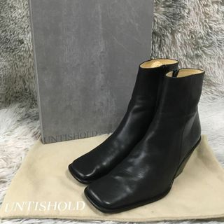 極美品 アンチショルド Naty -5 Leather ブーツ ジップ 箱付き(ブーツ)