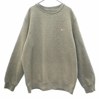 ナイキ(NIKE)のナイキ 長袖 トレーナー XL グレー NIKE スウェット メンズ 古着 【240205】(スウェット)