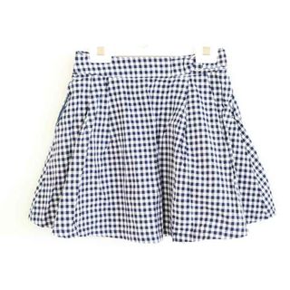 ポンポネット(pom ponette)の【春物 新入荷!】†ポンポネット/pom ponette†130-140cm(SS) インナーパンツ有スカート/スカート 紺×白【中古】子供服 キッズ kids ジュニア 女の子 春夏秋 bottoms 402042(スカート)