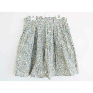 ポンポネット(pom ponette)の【春物 新入荷!】†ポンポネット/pom ponette†150cm インナーパンツ有スカート/スカート 緑系×青 22年製 リバティ【中古】子供服 キッズ kids ジュニア 女の子 春夏秋 bottoms 402042(スカート)