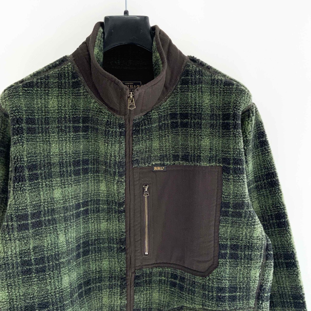 RRL(ダブルアールエル)の23FW 新品 RRL ダブルアールエル プラッド フリース ジャケット ボア メンズのジャケット/アウター(ブルゾン)の商品写真