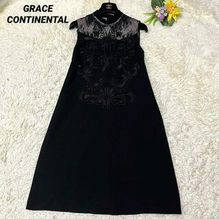 リネンargue cotton linen dress 黒