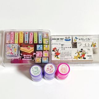 ディズニー(Disney)のスタンプ はんこ ディズニー サンリオ ハローキティ スタンプセット(はんこ)