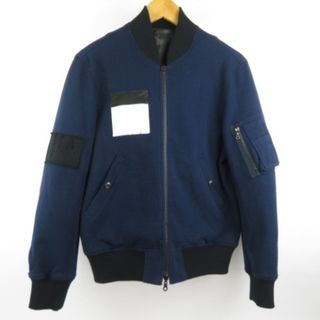 ソフネット(SOPHNET.)の極美品 SOPHNET. ソフネット SOPH. エクスペリメント リバーシブル ジップアップブルゾン MA-1 服 上着 ジャケット アウター ブルゾン コットン/ナイロン/ポリウレタン ネイビー ユニセックス【中古】(ブルゾン)