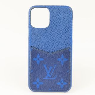 ルイヴィトン(LOUIS VUITTON)の美品 LOUIS VUITTON ルイヴィトン バンパー iPhoneケース 携帯ケース 11Pro アクセサリー タイガラマ スマホケース レザー コバルト ユニセックス【中古】(その他)