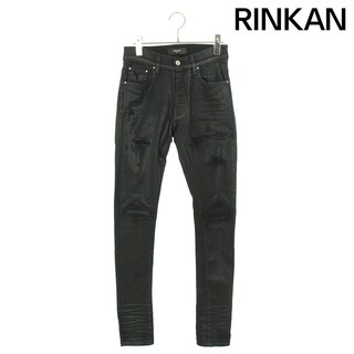 AMIRI アミリ Slim-Fit Jeans クラッシュ加工 スリムフィットジーンズ スキニーデニムパンツ ブラック XM01201SD
