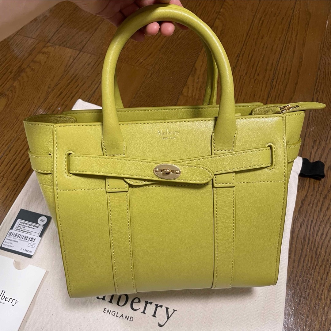 Mulberry(マルベリー)のmulberry mini zipped bayswater メドウグリーン レディースのバッグ(ハンドバッグ)の商品写真