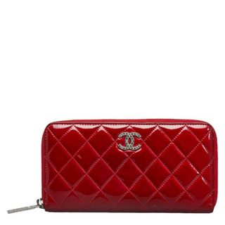 シャネル(CHANEL)のシャネル ブリリアント マトラッセ ココマーク ラウンドファスナー 長財布 エナメル レディース CHANEL 【228-37825】(財布)