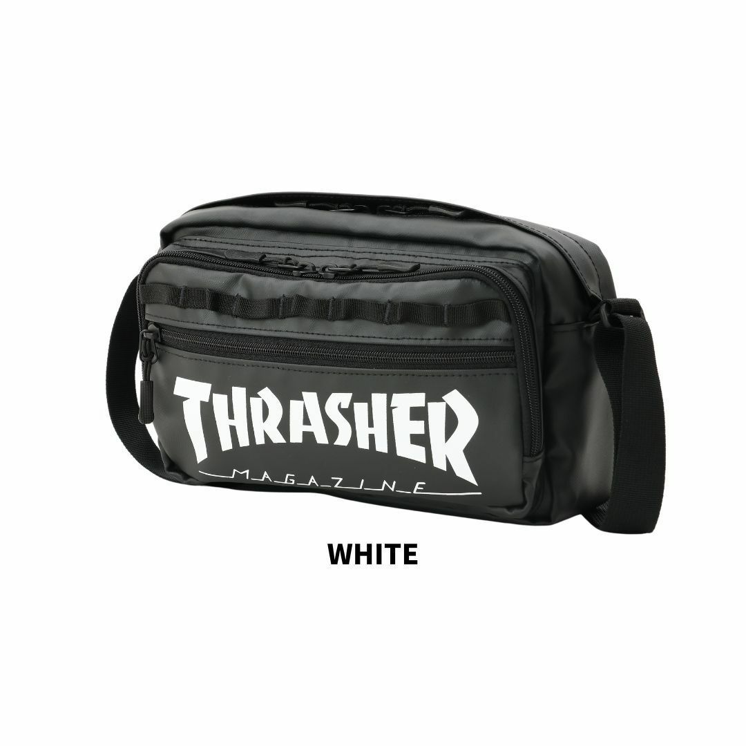 THRASHER(スラッシャー)のバッグ　サコッシュ　THRASHER TH-S ヨコショルダー 3L WHITE メンズのバッグ(ショルダーバッグ)の商品写真