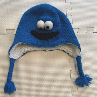 セサミストリート(SESAME STREET)のknitwitsのセサミストリートシリーズ クッキーモンスター帽子(帽子)