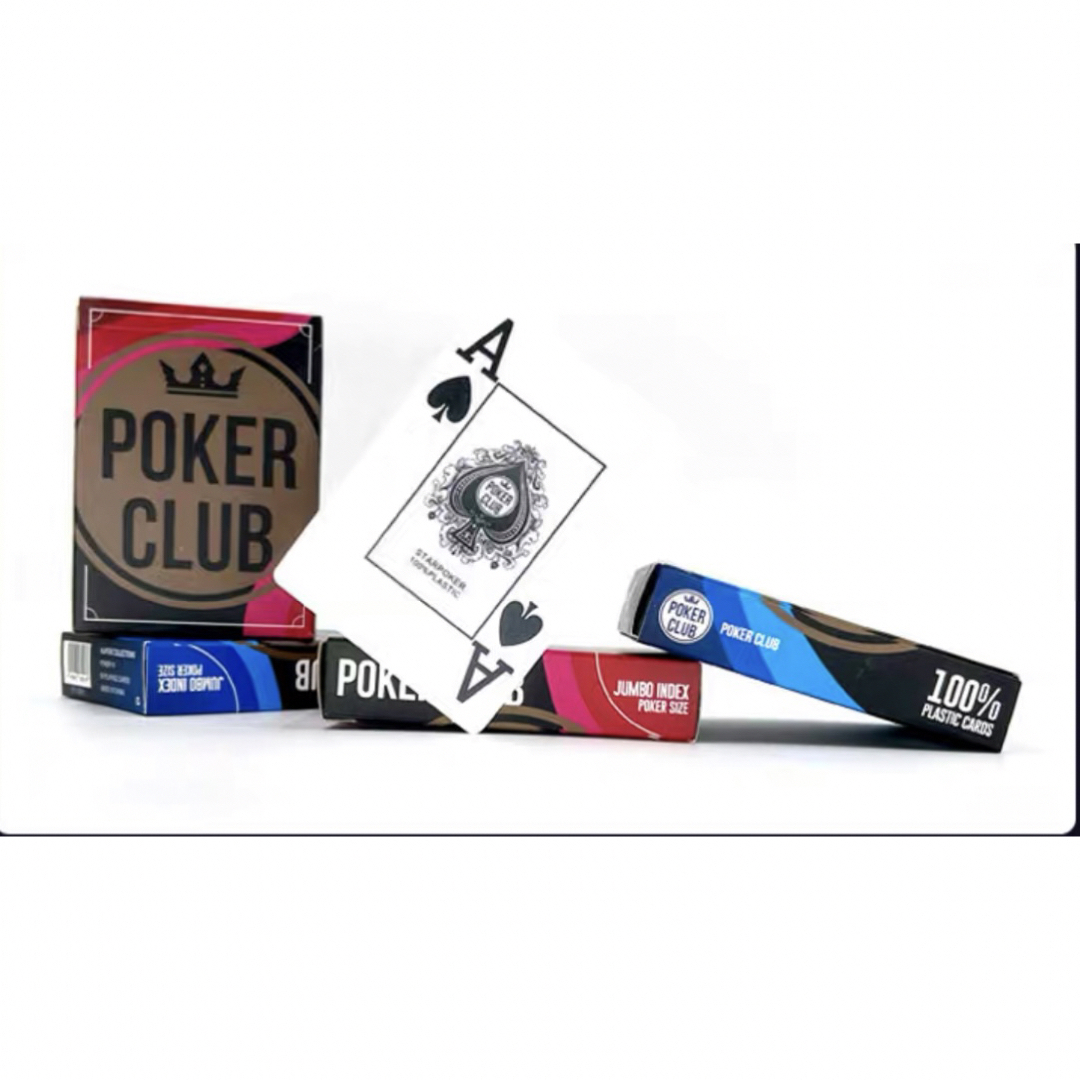 POKER CLUB 赤・青 ポーカー用プラスチックトランプ エンタメ/ホビーのテーブルゲーム/ホビー(トランプ/UNO)の商品写真