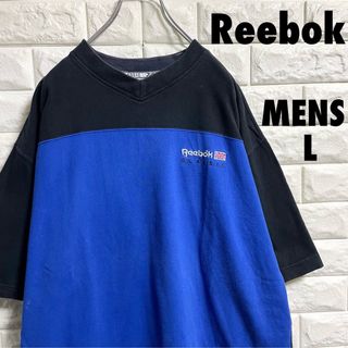 リーボック(Reebok)のリーボック　半袖Tシャツ　刺繍ロゴ　メンズLサイズ(Tシャツ/カットソー(半袖/袖なし))