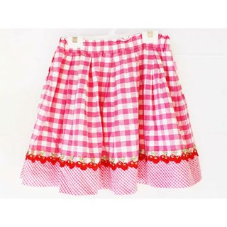 メゾピアノ(mezzo piano)の【春物 新入荷!】[メゾピアノ/mezzo piano]140cm スカート ピンク×白【中古】子供服 キッズ kids ジュニア 女の子 春夏 bottoms 402042(スカート)