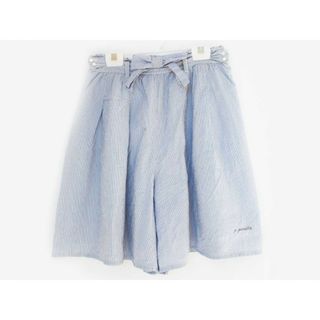 ポンポネット(pom ponette)の【春物 新入荷!】[ポンポネット/pom ponette]160cm キュロットスカート/キュロットパンツ/ショートパンツ ブルー×白 '21年製【中古】子供服 キッズ kids ジュニア 女の子 春夏 bottoms 402042(その他)