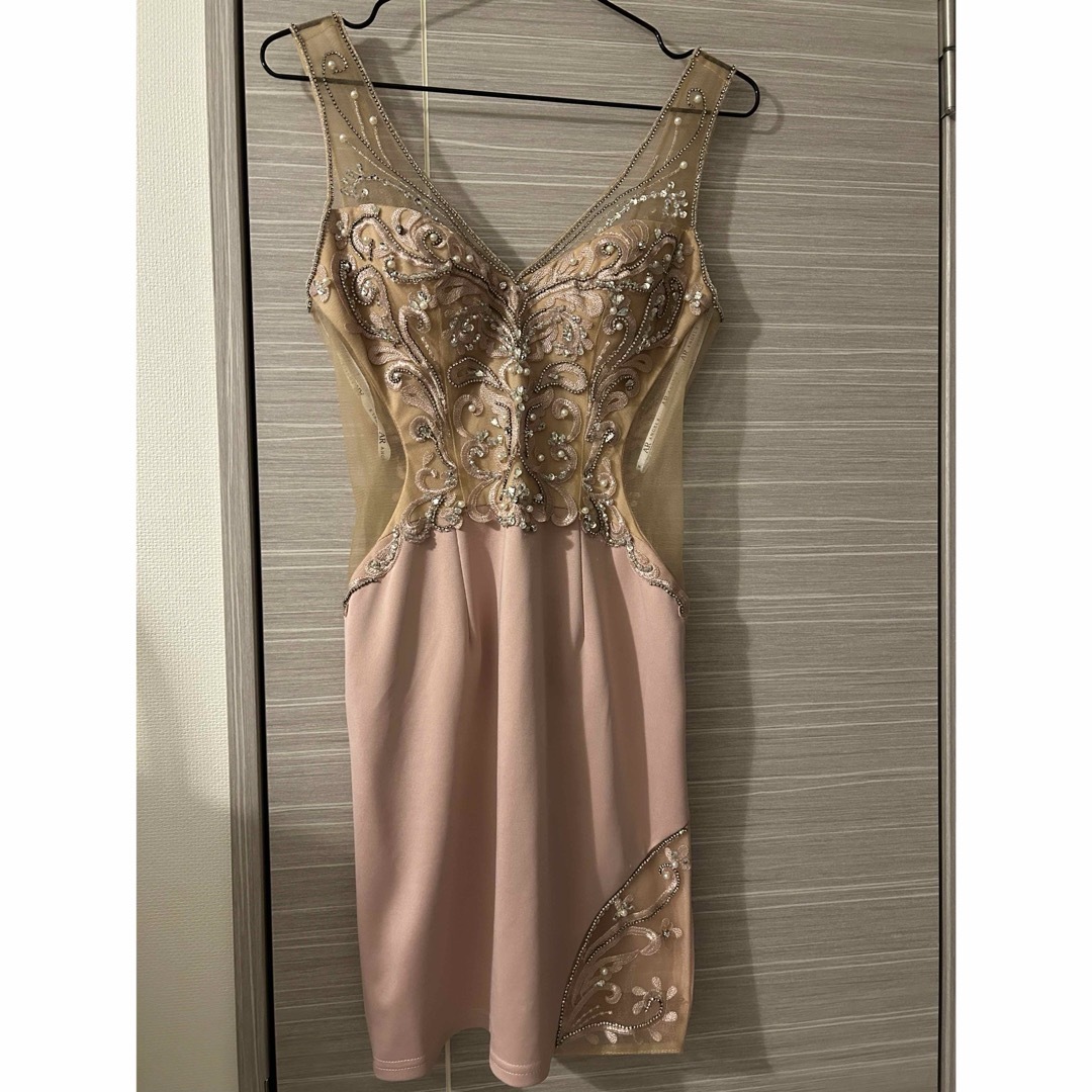 AngelR(エンジェルアール)のAngelR ビジューミニドレス　ピンク レディースのフォーマル/ドレス(ミニドレス)の商品写真