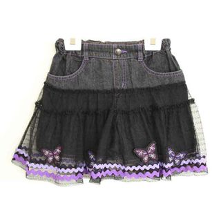 【春物 新入荷!】†アナスイミニ/ANNA SUI mini†130cm キュロットスカート/キュロットパンツ 黒【中古】子供服 キッズ kids 女の子 春秋冬 bottoms 402042