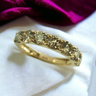 K18✨ダイヤ0.25ct✨ハーフ以上✨エタニティリング✨裏サファイア付き✨