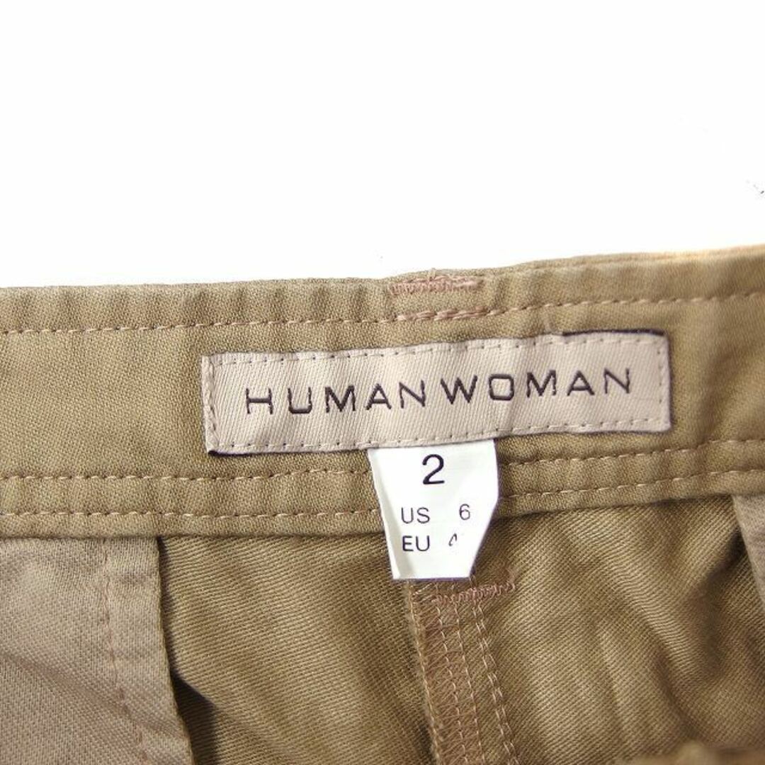 HUMAN WOMAN(ヒューマンウーマン)のヒューマンウーマン HUMAN WOMAN ショート パンツ サイドベルト 無地 レディースのパンツ(ショートパンツ)の商品写真