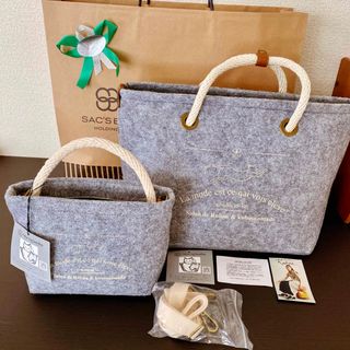 サロンドルヴァン(SALON de RUBAN)の新品未使用　サロン ド ルヴァン× kubonbon 猫　トートバッグ 2個(キャラクターグッズ)