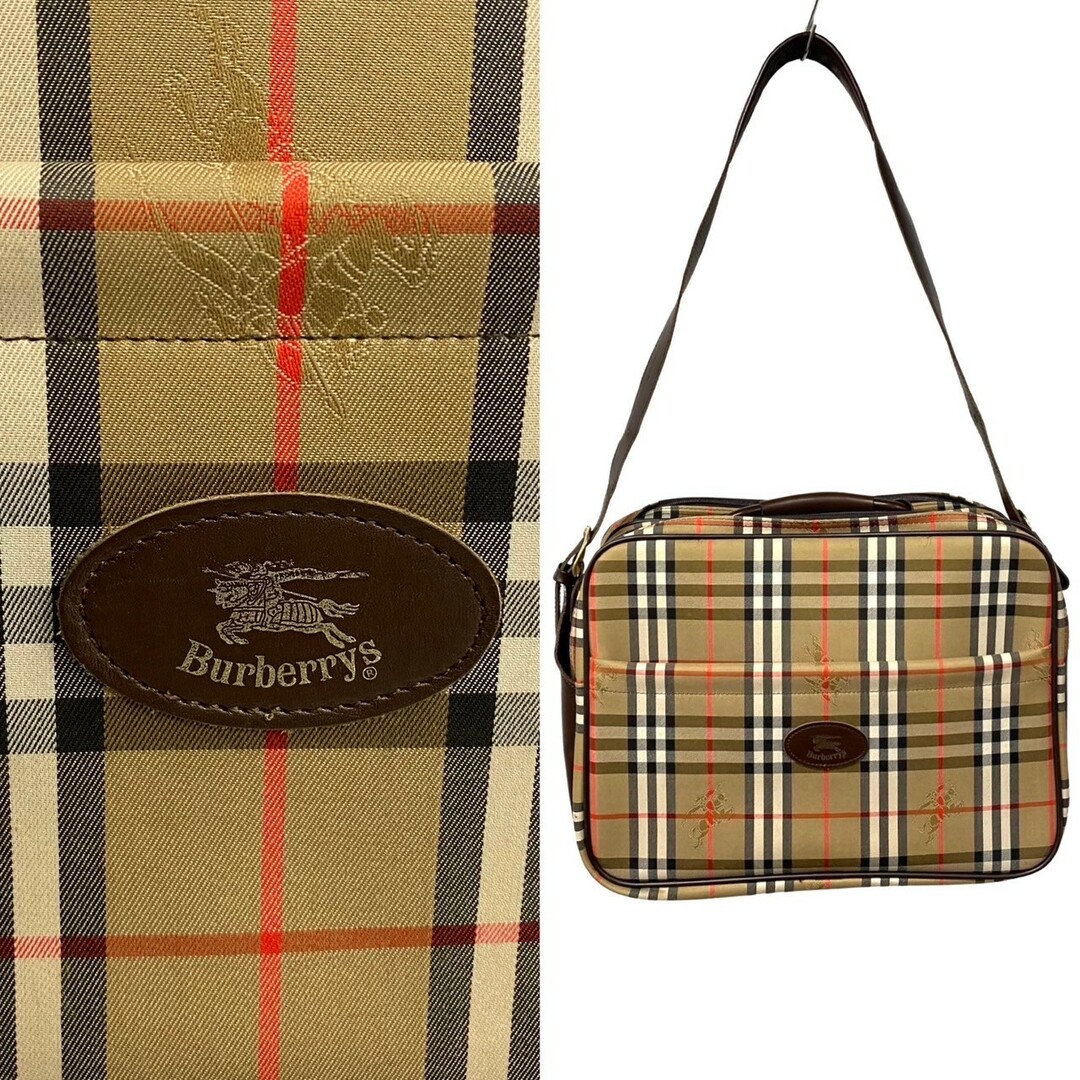 BURBERRY - 極 美品 Burberrys バーバリーズ ノバチェック ロゴ レザー