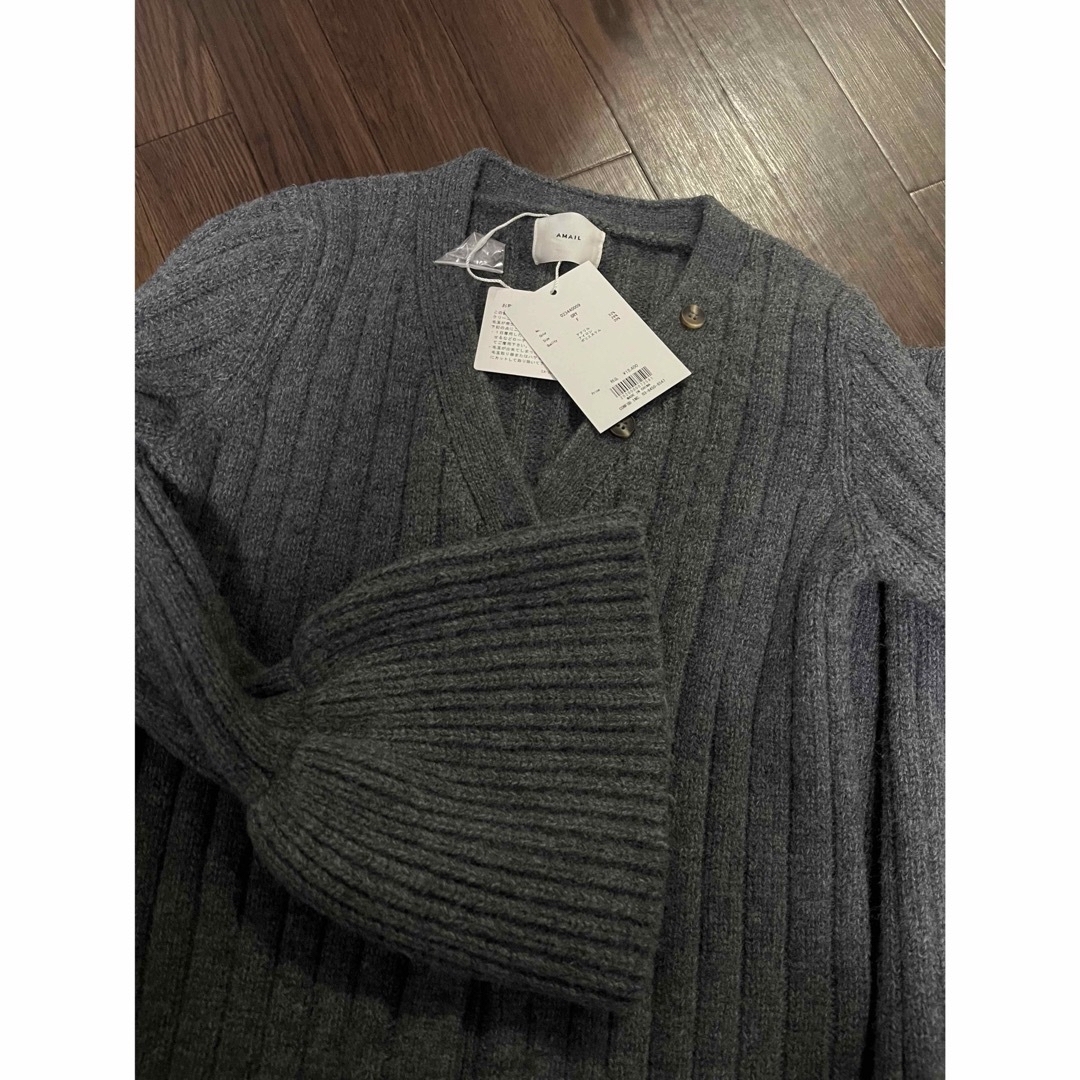 AMAIL(アマイル)のタグ有　amail Pokky lib knit cardigan＊ レディースのワンピース(ロングワンピース/マキシワンピース)の商品写真