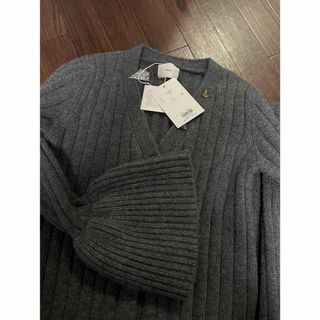 アマイル(AMAIL)のタグ有　amail Pokky lib knit cardigan＊(ロングワンピース/マキシワンピース)