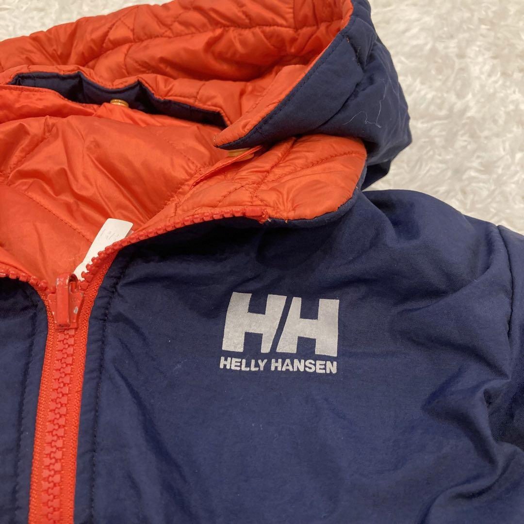 HELLY HANSEN(ヘリーハンセン)のヘリーハンセン　キッズ　リバーシブル　ダウン　アウター　オレンジ　130 キッズ/ベビー/マタニティのキッズ服男の子用(90cm~)(ジャケット/上着)の商品写真