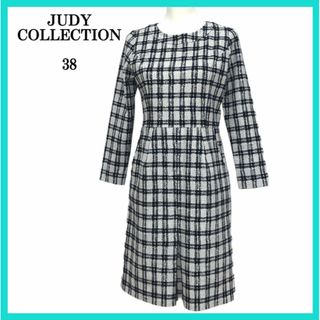 美品 JUDY COLLECTION ワンピース チェック 38(ひざ丈ワンピース)