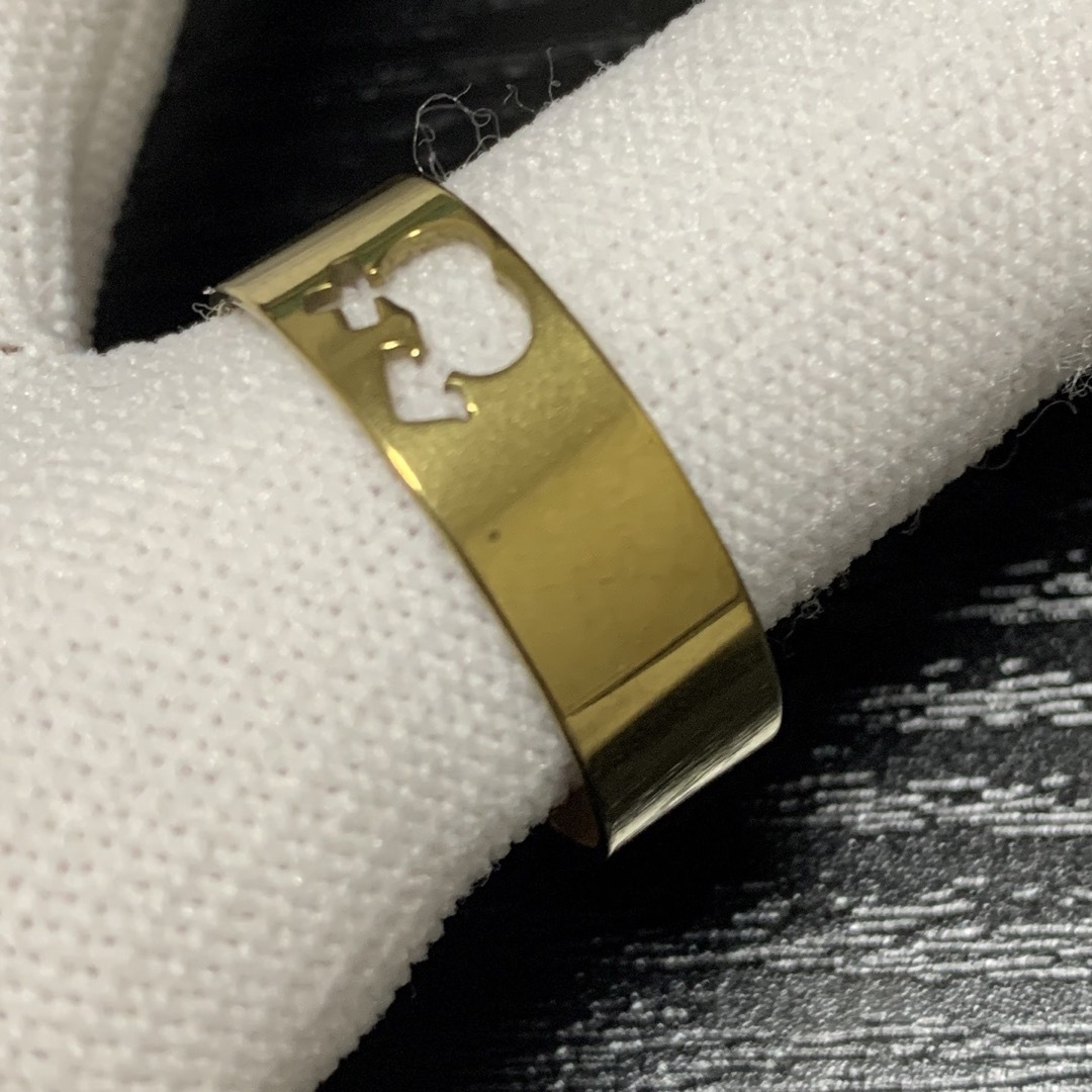 【r9】ステンレス　マルス× ビーナス　オスメス　リング　指輪　ゴールド　22号 メンズのアクセサリー(リング(指輪))の商品写真