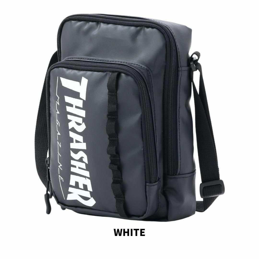 THRASHER(スラッシャー)のショルダーバッグ　サコッシュ　THRASHER TH-T 3L WHITE メンズのバッグ(ショルダーバッグ)の商品写真