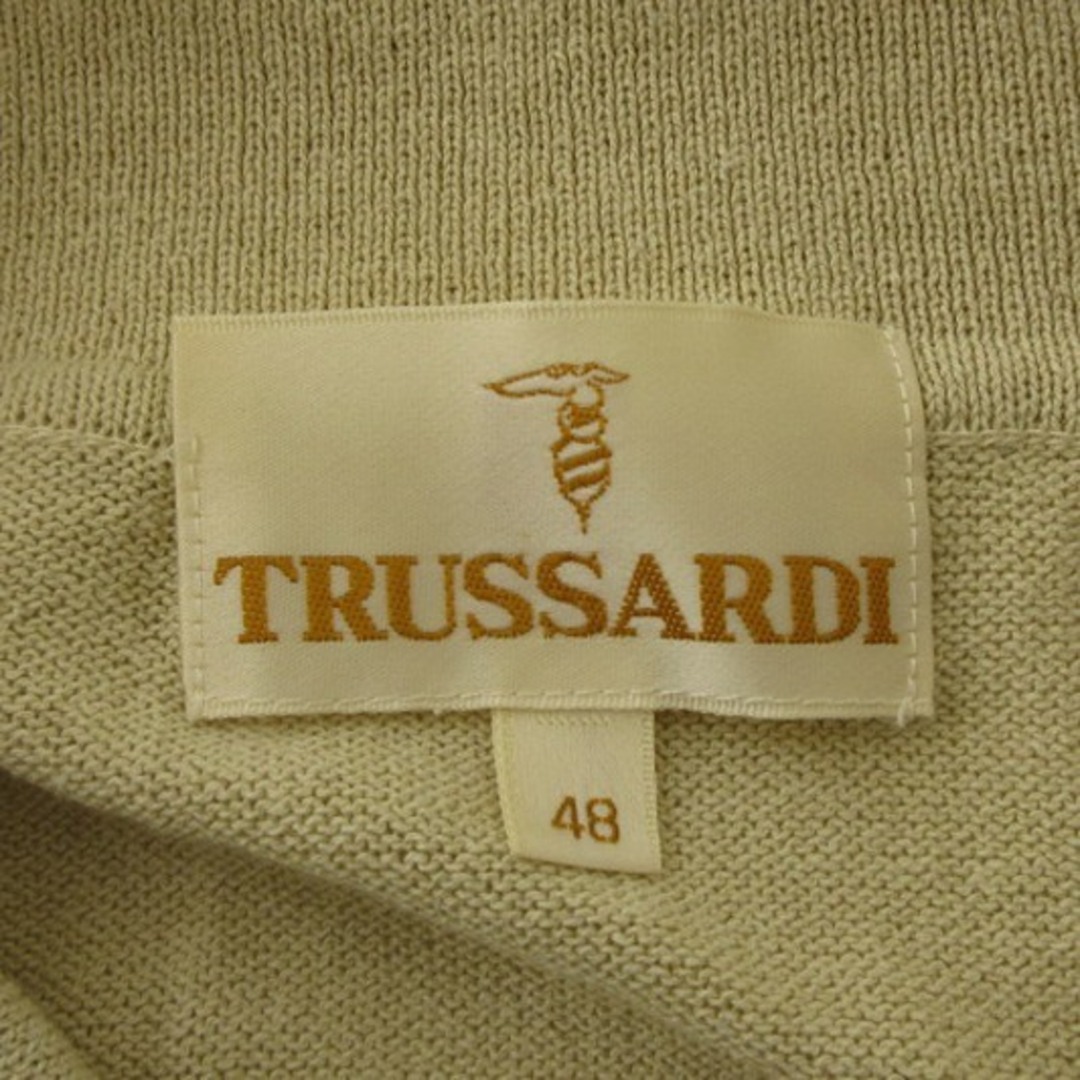 Trussardi(トラサルディ)のトラサルディ TRUSSARDI ニット ポロシャツ 五分袖 ベージュ 48 メンズのトップス(ポロシャツ)の商品写真