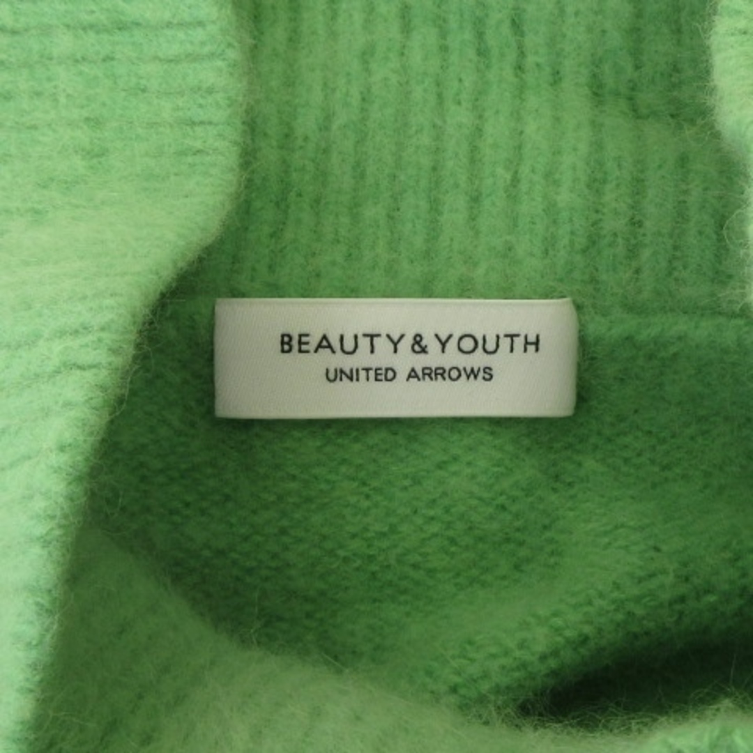 BEAUTY&YOUTH UNITED ARROWS(ビューティアンドユースユナイテッドアローズ)のB&Y ビューティー&ユース ヘアリーボトルネックニット  緑 フリーサイズ レディースのトップス(ニット/セーター)の商品写真