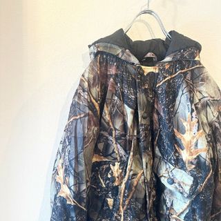 BURLY CAMO　ジャケット　ボタンフライ　カモフラージュ柄　総柄(ミリタリージャケット)