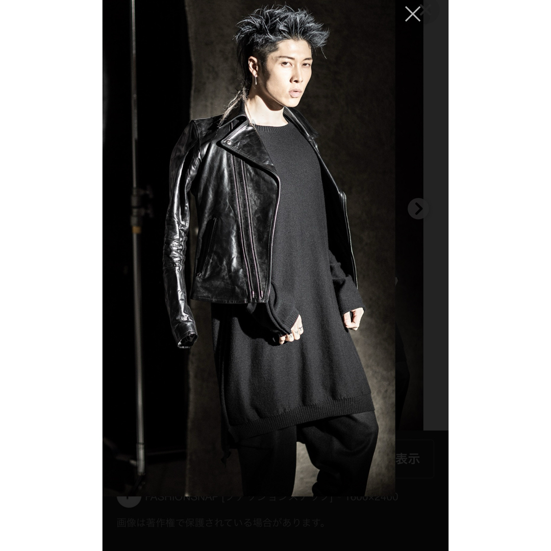 Yohji Yamamoto(ヨウジヤマモト)のヨウジヤマモト ×バックラッシュ  コラボライダース メンズのジャケット/アウター(レザージャケット)の商品写真